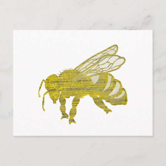 Carte Postale Letterpress Bee (Devant)