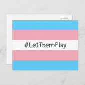 Carte Postale #Let'ThemPlay Drapeau Transgenre Athlètes (Devant / Derrière)
