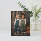 Carte Postale lettrage de script élégant Noël (Debout devant)