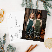 Carte Postale lettrage de script élégant Noël