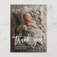 lettrage MERCI faire part de naissance