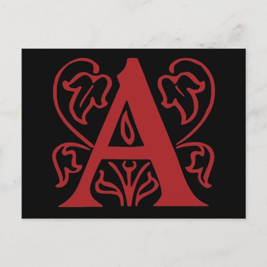 Carte Postale Lettre A (Devant)