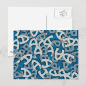 Carte Postale Lettre A bleu (Devant / Derrière)