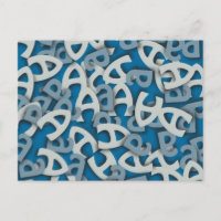 Lettre A bleu