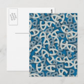 Carte Postale Lettre A bleu (Devant / Derrière)