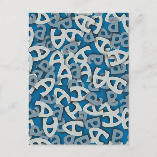 Carte Postale Lettre A bleu (Devant)