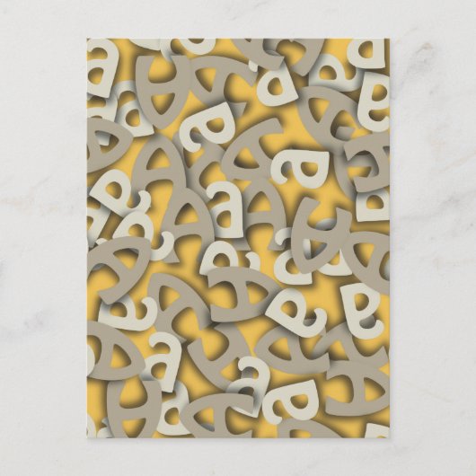 Carte Postale Lettre A gris (Devant)