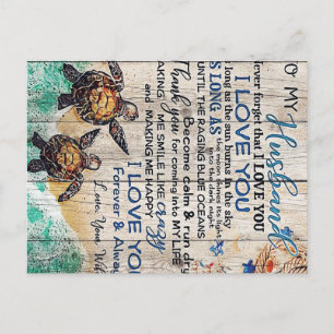 Carte Postale Lettre à mon mari Décoration de famille