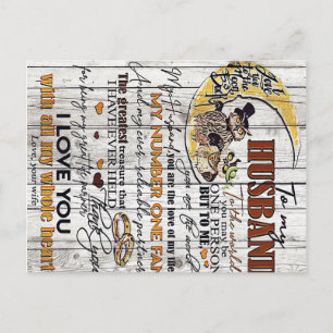 Carte Postale Lettre à mon mari, Lettre de citations d'amour