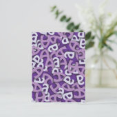 Carte Postale Lettre A violet (Debout devant)