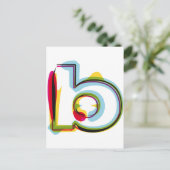 Carte Postale Lettre Abstraite et colorée b (Debout devant)