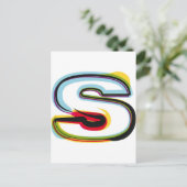 Carte Postale Lettre Abstraite et colorée S (Debout devant)