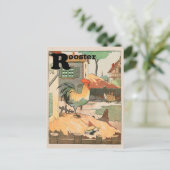 Carte Postale Lettre alphabétique de l'animal coq (Debout devant)