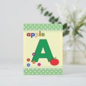 Carte Postale LETTRE Apple A (Debout devant)
