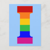 Carte Postale LETTRE arc-en-ciel I (Devant)