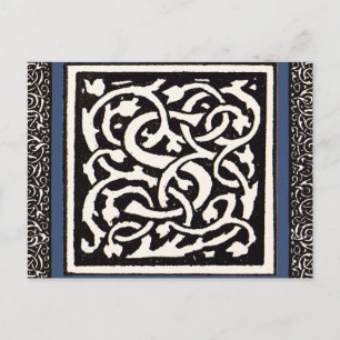 Carte Postale Lettre Art Nouveau S Monogramme Vintage