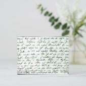 Carte Postale Lettre autographe de Franz Schubert (Debout devant)