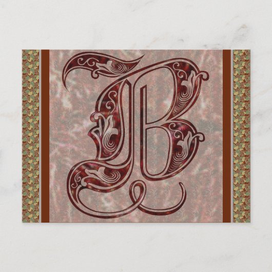 Carte Postale Lettre B (Devant)