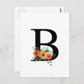 Carte Postale Lettre B (Devant / Derrière)