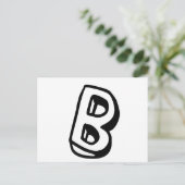 Carte Postale Lettre B (Debout devant)