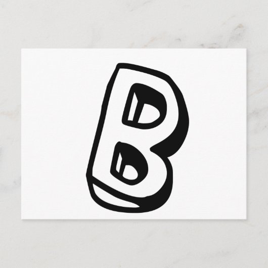 Carte Postale Lettre B (Devant)
