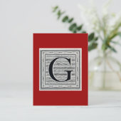 Carte Postale Lettre bloc "G" Bois coupé première (Debout devant)