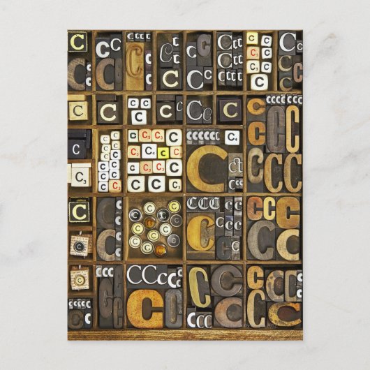 Carte Postale Lettre C (Devant)