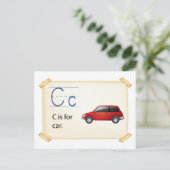 Carte Postale Lettre C (Debout devant)