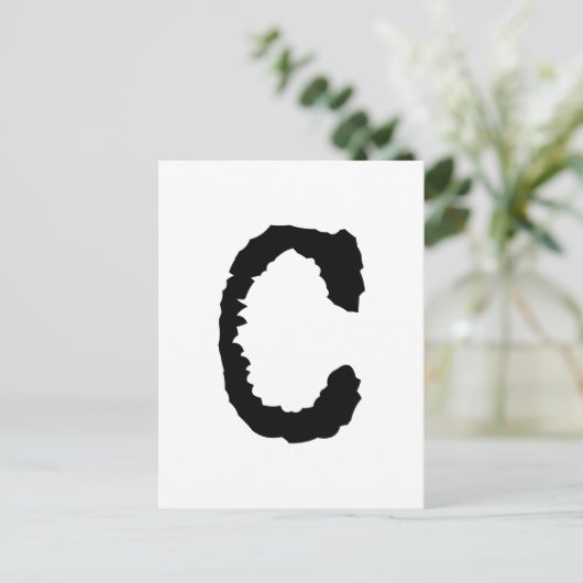 Carte Postale Lettre C (Debout devant)