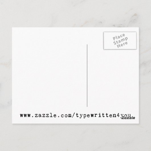 Carte Postale Lettre C (Dos)