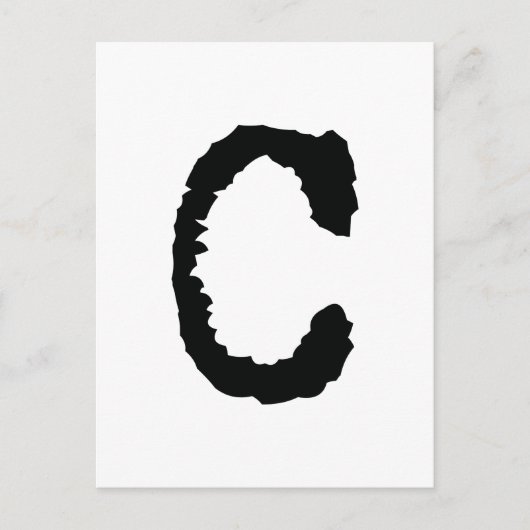 Carte Postale Lettre C (Devant)