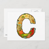 Carte Postale Lettre C (Devant / Derrière)