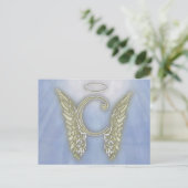 Carte Postale Lettre C Angel Monogramme (Debout devant)