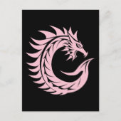 Carte Postale Lettre C de style dragon, alphabet du dragon, mono (Devant)