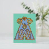 Carte Postale Lettre céleste monogramme initial A (Debout devant)