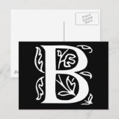 Carte Postale Lettre chic B (Devant / Derrière)