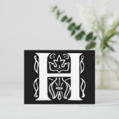 Carte Postale Lettre chic H (Debout devant)