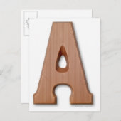 Carte Postale Lettre chocolat a (Devant / Derrière)