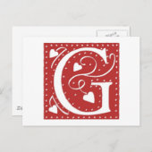 CARTE POSTALE LETTRE COEUR MARIAGE G (Devant / Derrière)