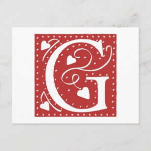CARTE POSTALE LETTRE COEUR MARIAGE G