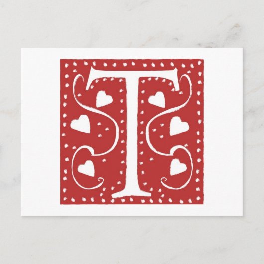 CARTE POSTALE LETTRE COEUR MARIAGE T (Devant)