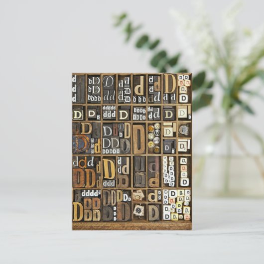 Carte Postale Lettre D (Debout devant)