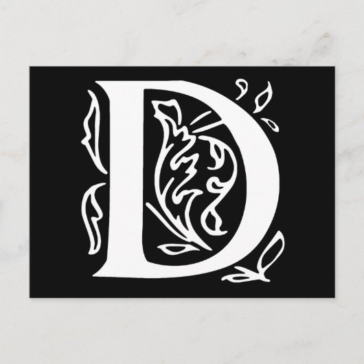 Carte Postale Lettre D (Devant)
