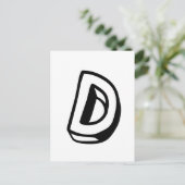 Carte Postale Lettre D (Debout devant)