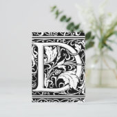 Carte Postale Lettre D Monogramme médiéval Art Nouveau (Debout devant)