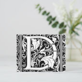 Carte Postale Lettre D Monogramme médiéval Art Nouveau (Debout devant)