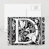 Carte Postale Lettre D Monogramme médiéval Art Nouveau (Devant / Derrière)