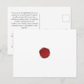 Carte Postale Lettre d'accueil (Devant / Derrière)