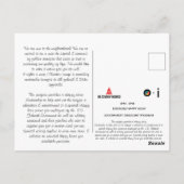 Carte Postale Lettre d'accueil (Dos)