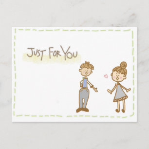 Carte Postale lettre d'amour
